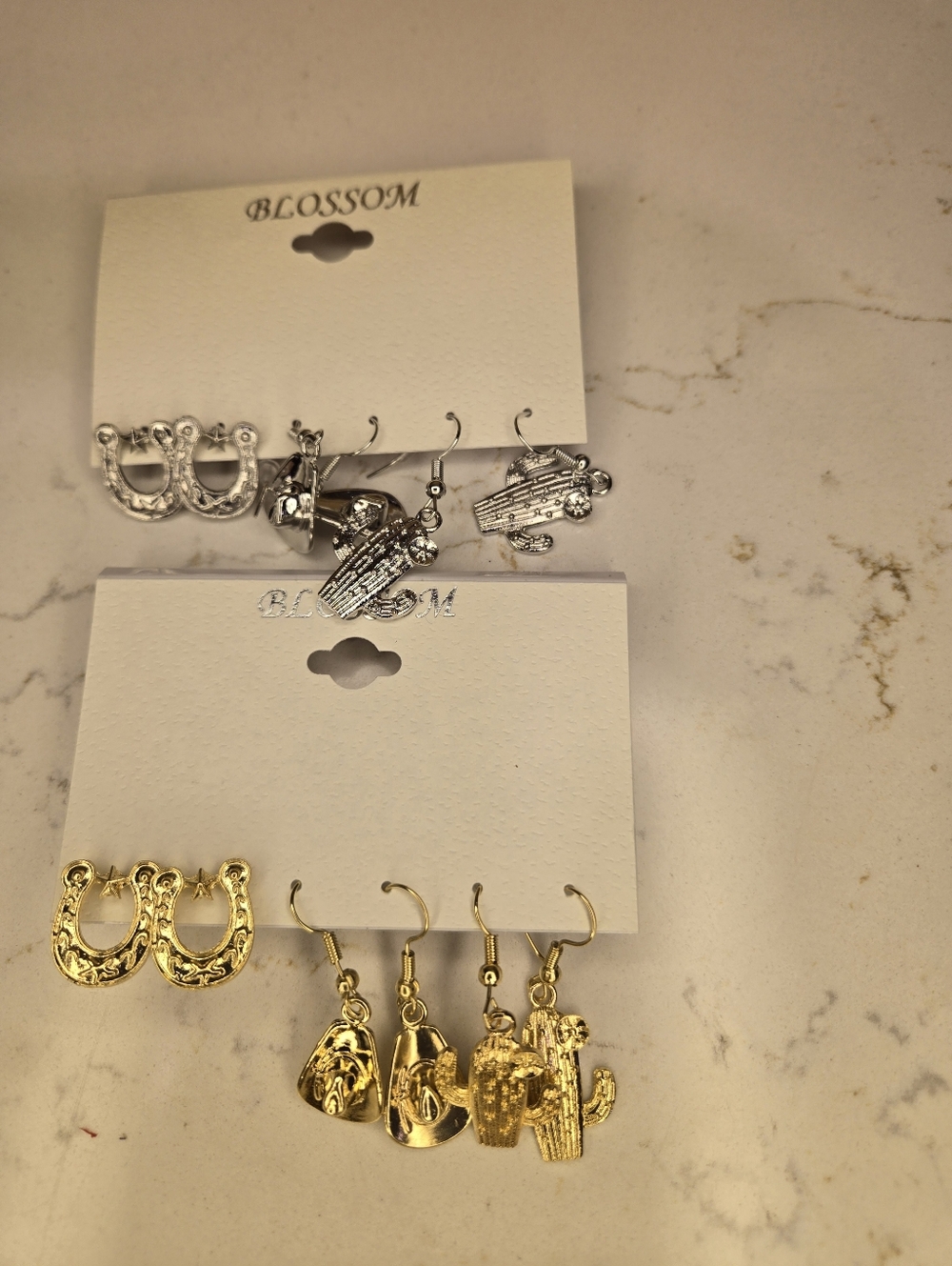 Western Charm Earring Set (Stainless Steel)